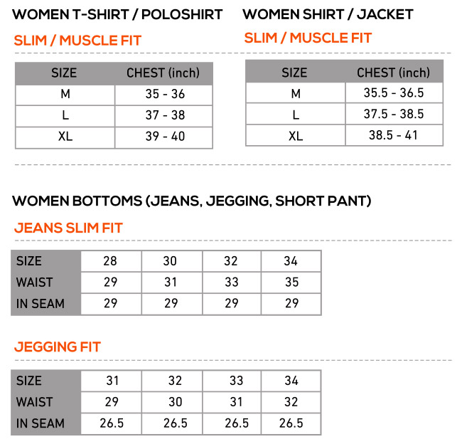 WOMEN | Size Chart | Factor