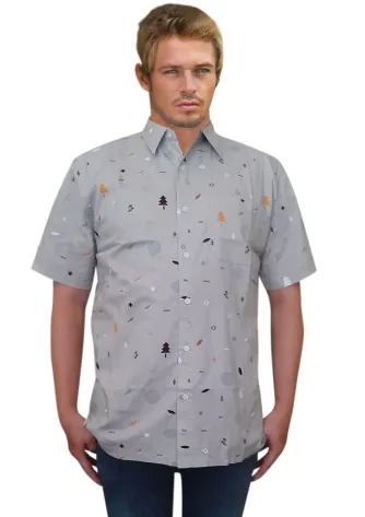 Oregano Fashion Casual OREGANO - BARBADOS SHIRT - GREY 1 barbados_shirt_grey