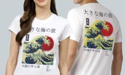 T.shirt couple BIG WAVEMEN  OCEAN WAVE TEELADIES couple japan tee  04