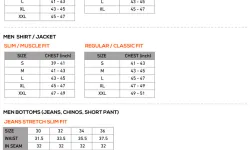 Size Chart MEN men sizechart