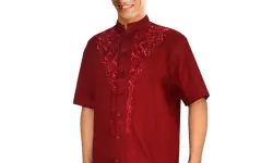 Moeslem wear TABUK KAFTAN SS tabuk kaftan  maroon  a